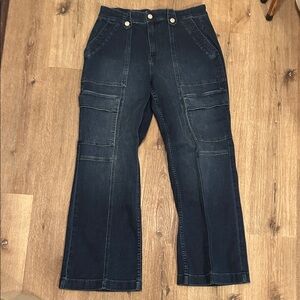 White House Black Market Dark Blue Cargo Jeans
